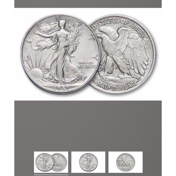 Handcrafted Silver “Walking Liberty” Coin Ring 8.5 - Picture 9 of 14